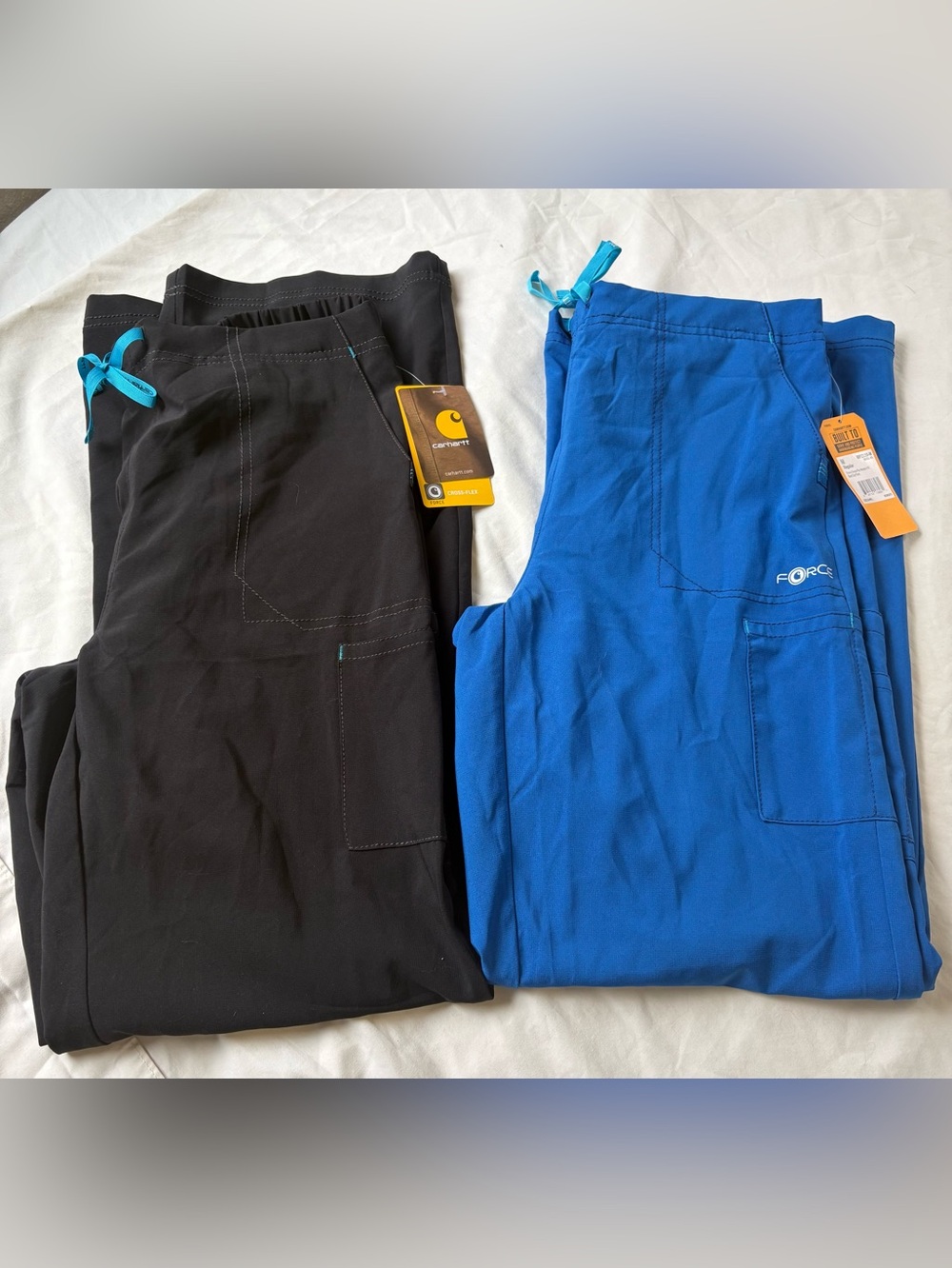 NWT Carhartt Force Cross-Flex Cargo Scrub Pants Size Medium M Lot of 2